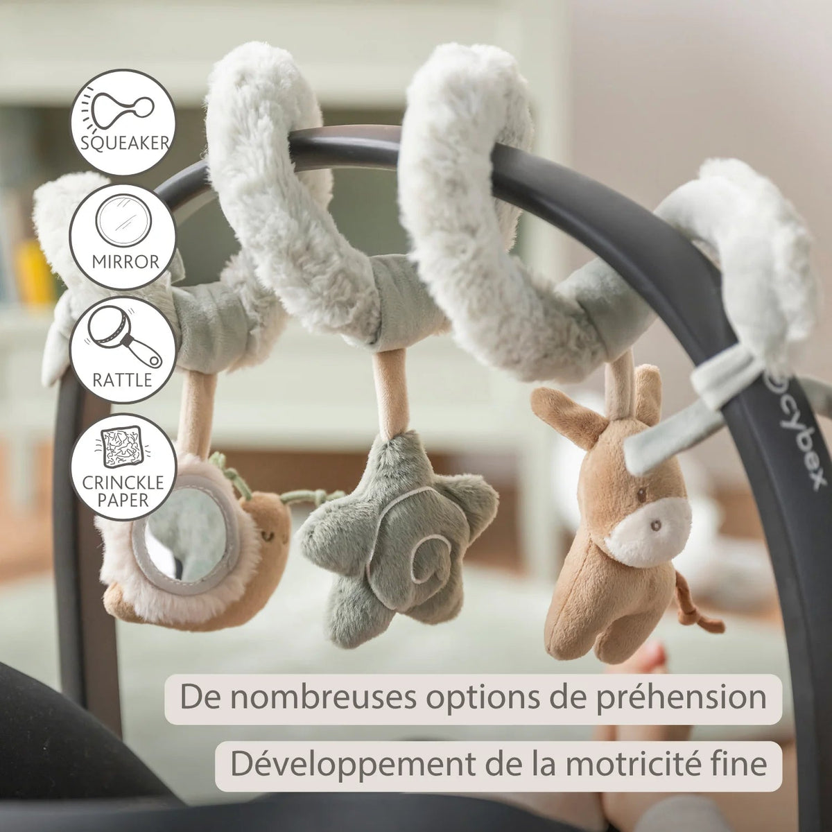 Spirale d’activités bébé LouLou – 18 cm – Nattou NATTOU