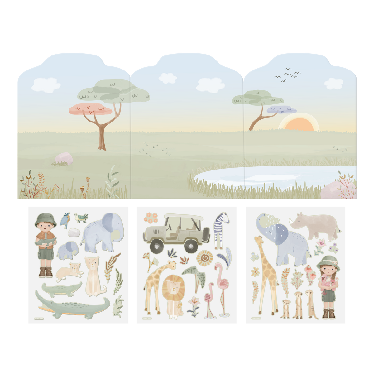 Stickers réutilisables Safari Friends : l’activité idéale pour stimuler l’imagination et créer des histoires à l’infini.