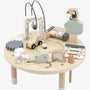 Table d’activité bébé en bois dès 18 mois. Jouet d’éveil complet pour développer motricité et coordination.