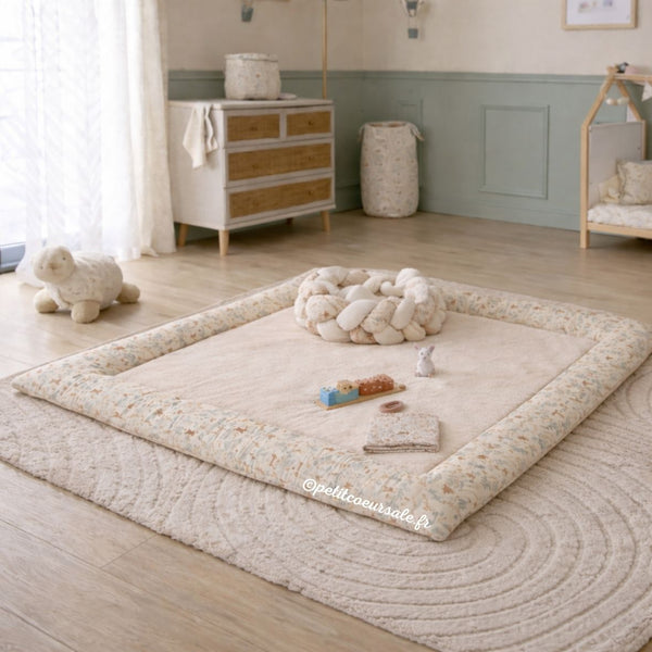Tapis bébé jardin enchanté pour jeu au sol et éveil