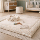 Tapis de jeu bébé réversible jardin enchanté ambiance chambre bébé