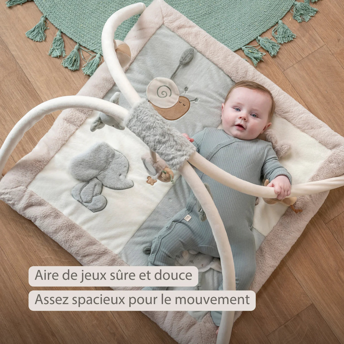 Tapis d’éveil LouLou avec arches – 80 x 80 cm – Nattou