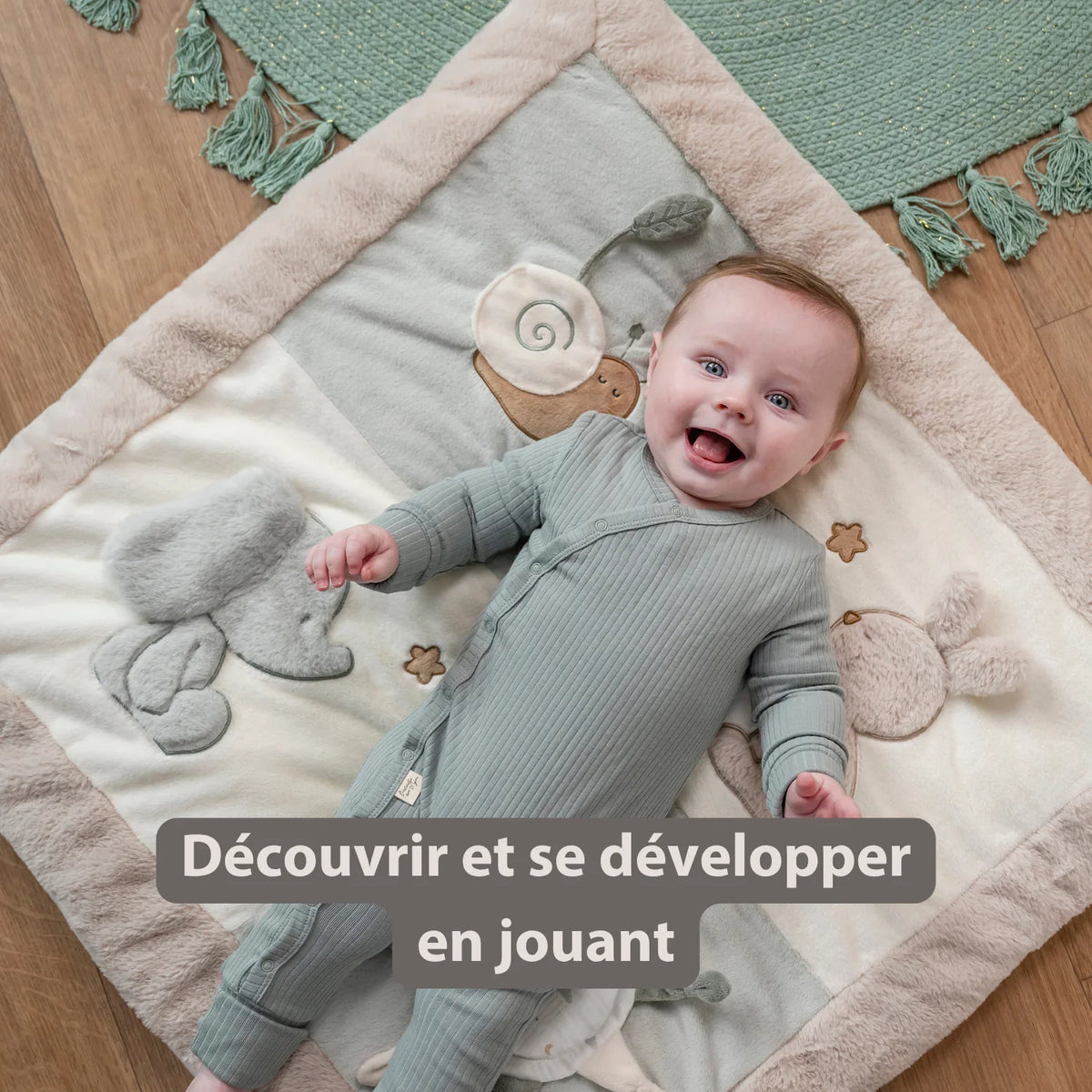 Tapis d’éveil LouLou avec arches – 80 x 80 cm – Nattou