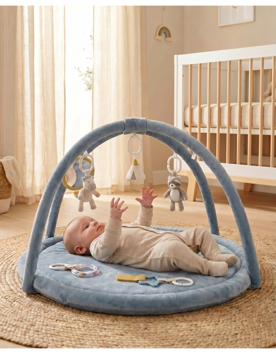 Tapis d'éveil évolutif Raku, Lino & Pico avec arches amovibles – Noukie's – Dès la naissance NOUKIES