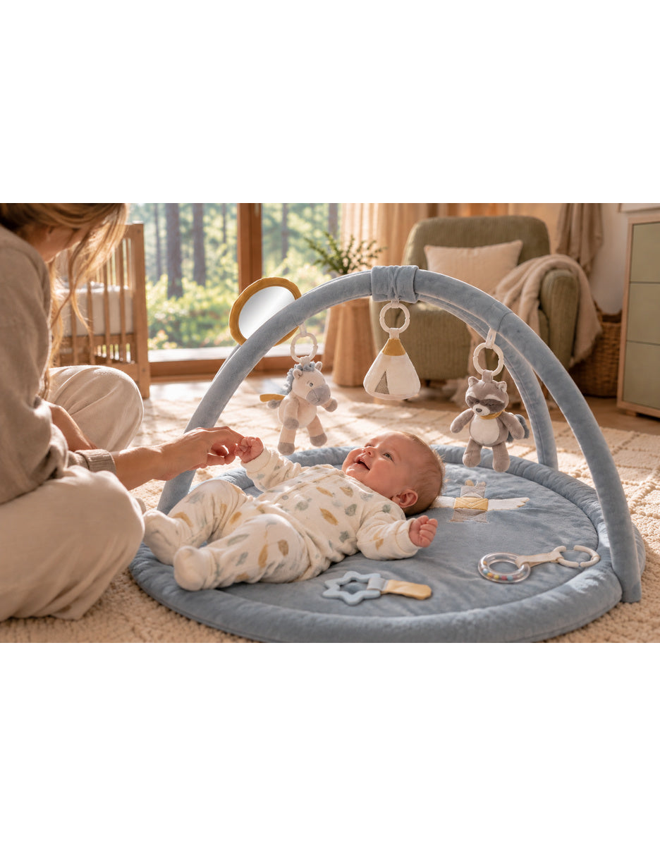 Tapis d'éveil évolutif Raku, Lino & Pico avec arches amovibles – Noukie's – Dès la naissance NOUKIES