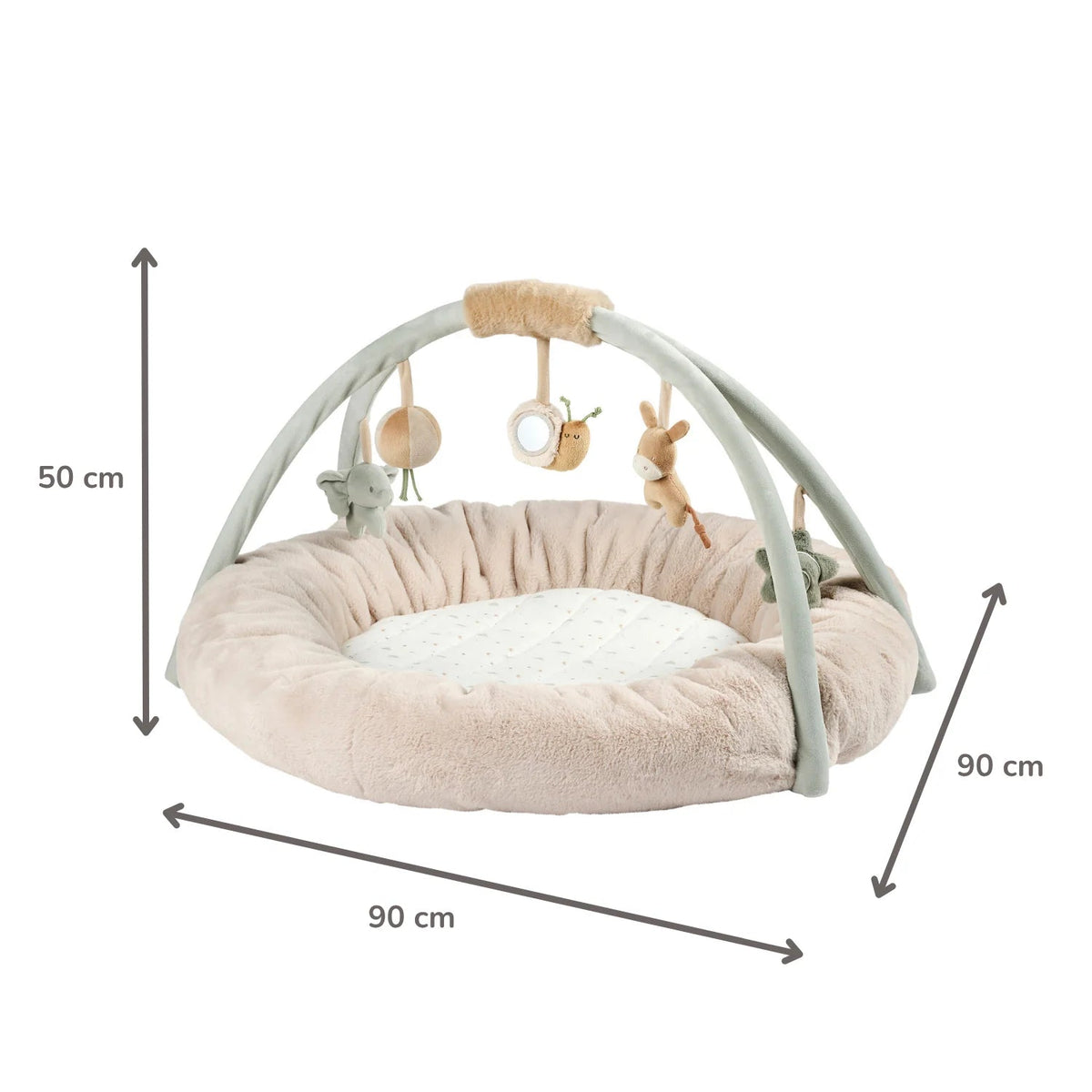 Tapis d’éveil rond rembourré LouLou avec arches – 90 cm – Nattou NATTOU