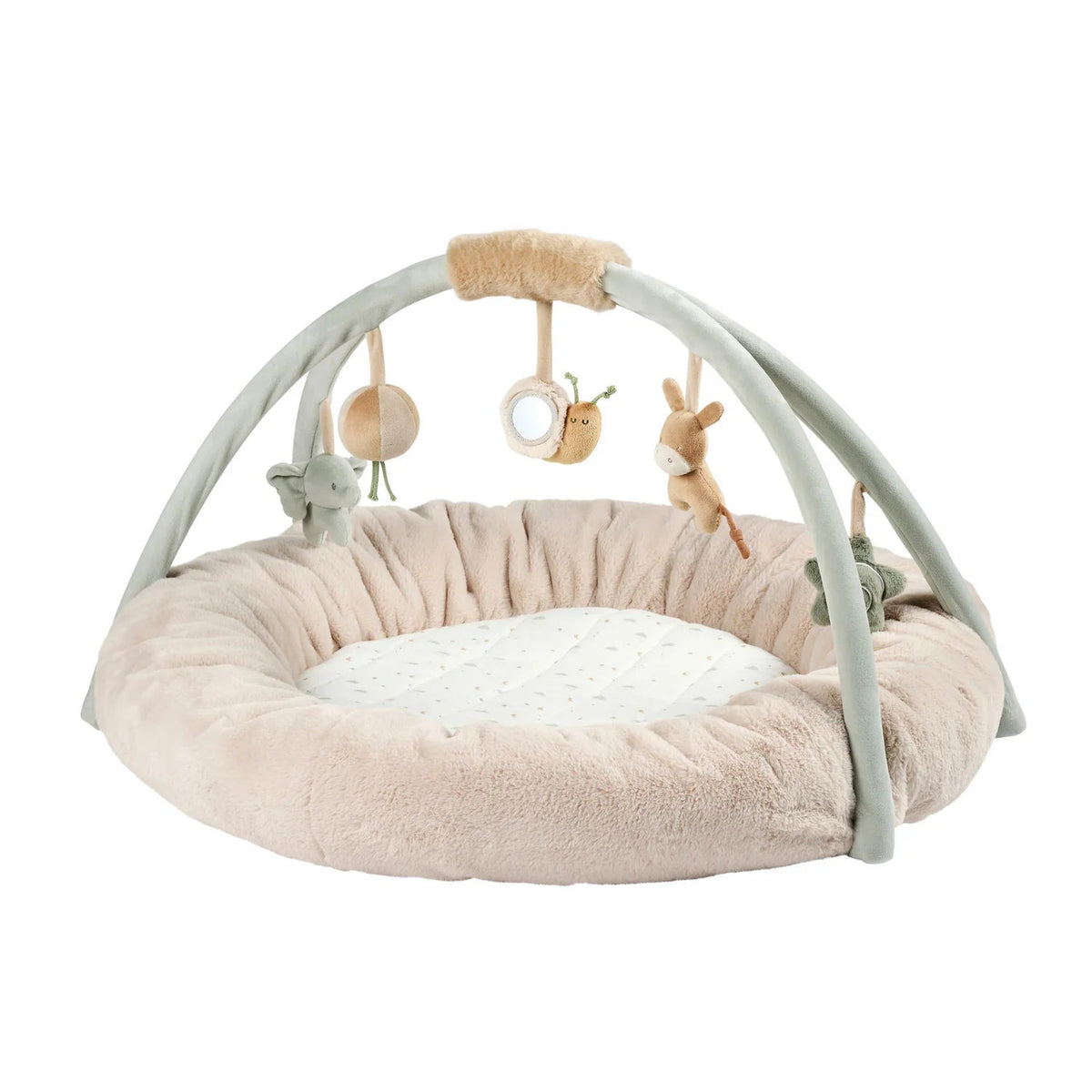 Tapis d’éveil rond rembourré LouLou avec arches – 90 cm – Nattou NATTOU