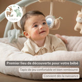 Tapis d’éveil rond rembourré LouLou avec arches – 90 cm – Nattou NATTOU