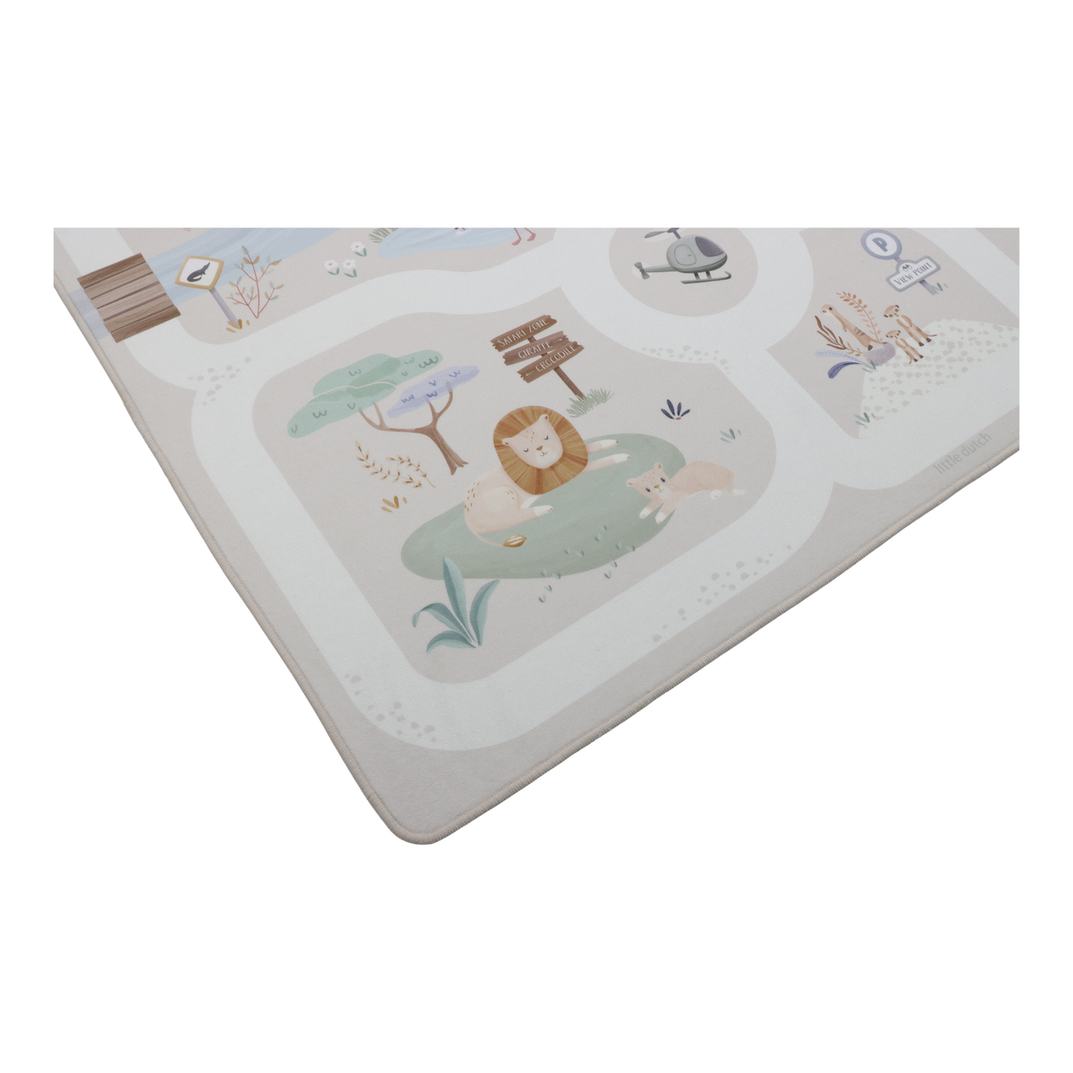 Tapis de jeu pour voiture Safari Friends – tapis circuit enfant