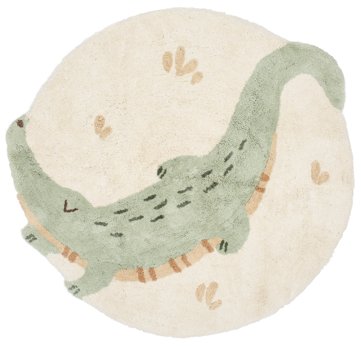 Tapis enfant crocodile en coton bio : le choix idéal pour une chambre chaleureuse, confortable et pleine de charme.