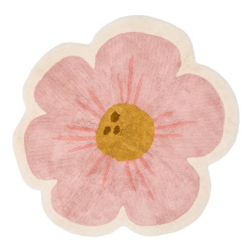 Tapis fleur enfant en coton bio – 110 x 110 cm LITTLE DUTCH