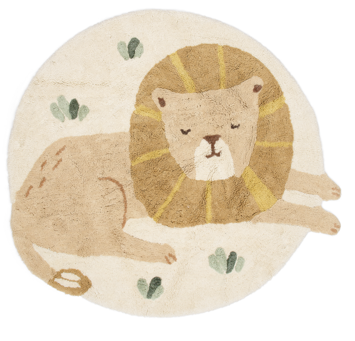 Tapis enfant lion en coton bio : l’allié idéal pour une chambre chaleureuse, confortable et apaisante.