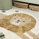Tapis enfant lion en coton bio : l’allié idéal pour une chambre chaleureuse, confortable et apaisante.