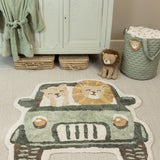 Tapis enfant safari en coton bio : l’allié parfait pour une chambre douce, ludique et confortable dès la naissance.
