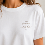 Tee-shirt Maman mon plus beau rôle MARINE HEART BRODERIE