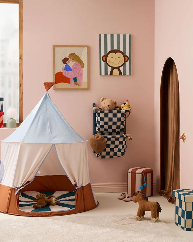 Tente cirque bleue enfant pop-up – cabane cosy dès 2 ans