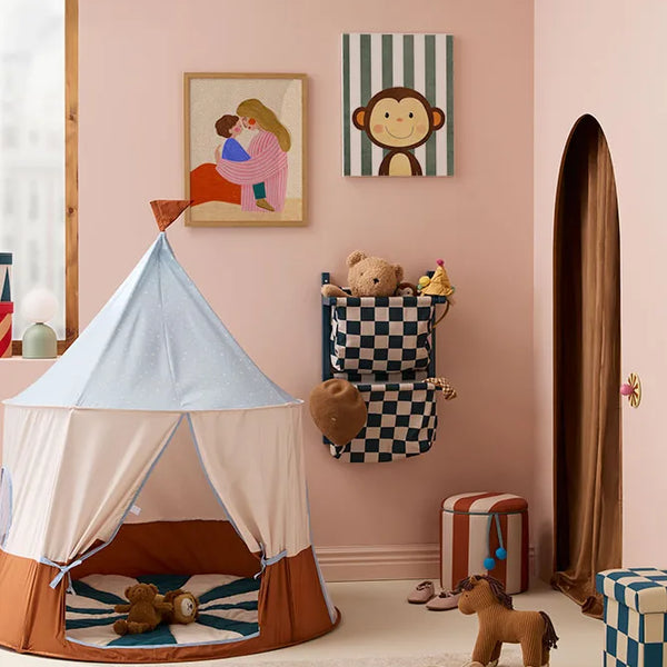 Tente cirque bleue enfant pop-up – cabane cosy dès 2 ans