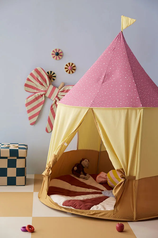 Tente cirque rose enfant pop-up – cabane cosy dès 2 ans