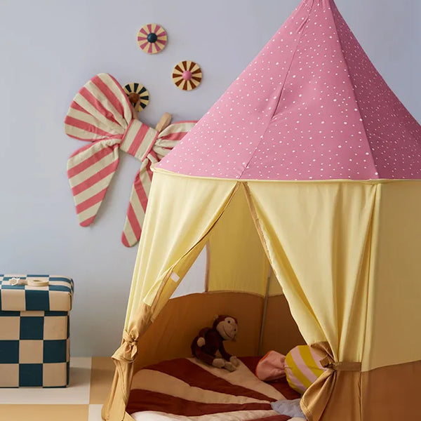 Tente cirque rose enfant pop-up – cabane cosy dès 2 ans