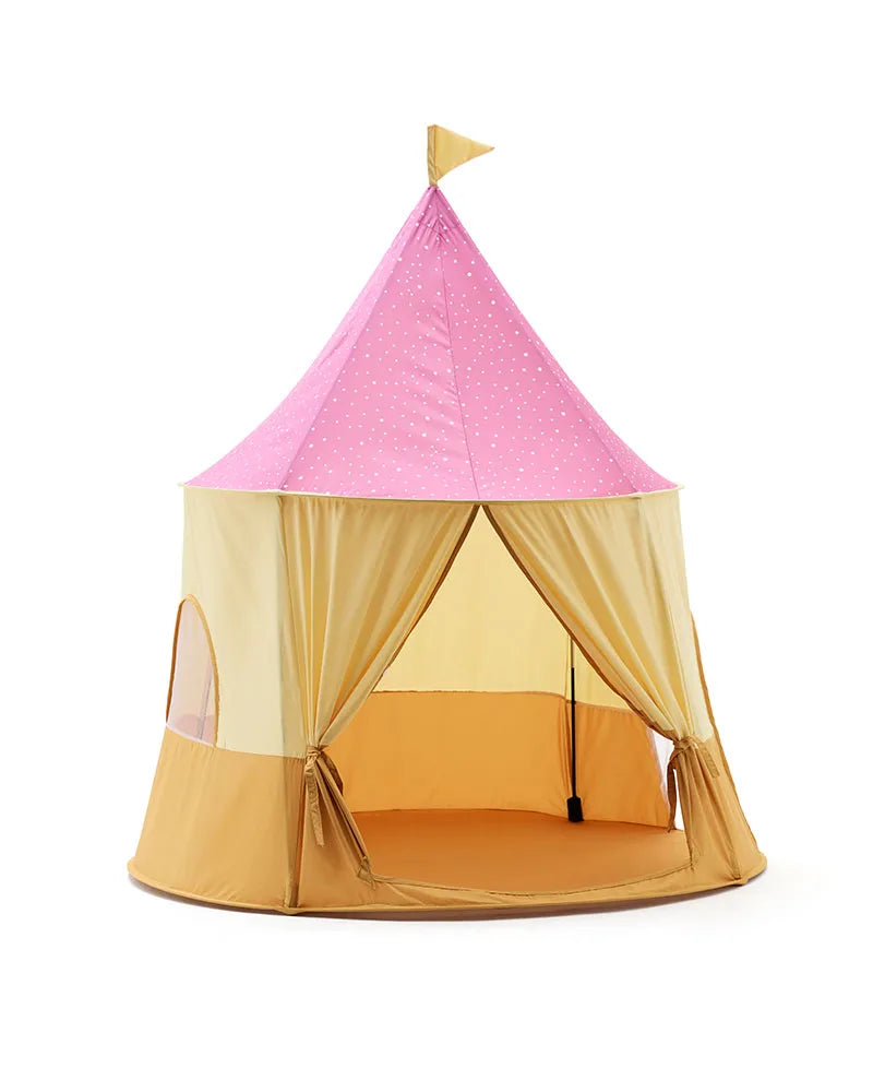 Tente cirque enfant rose pop-up – cabane intérieure cosy facile à monter – Petit coeur salé