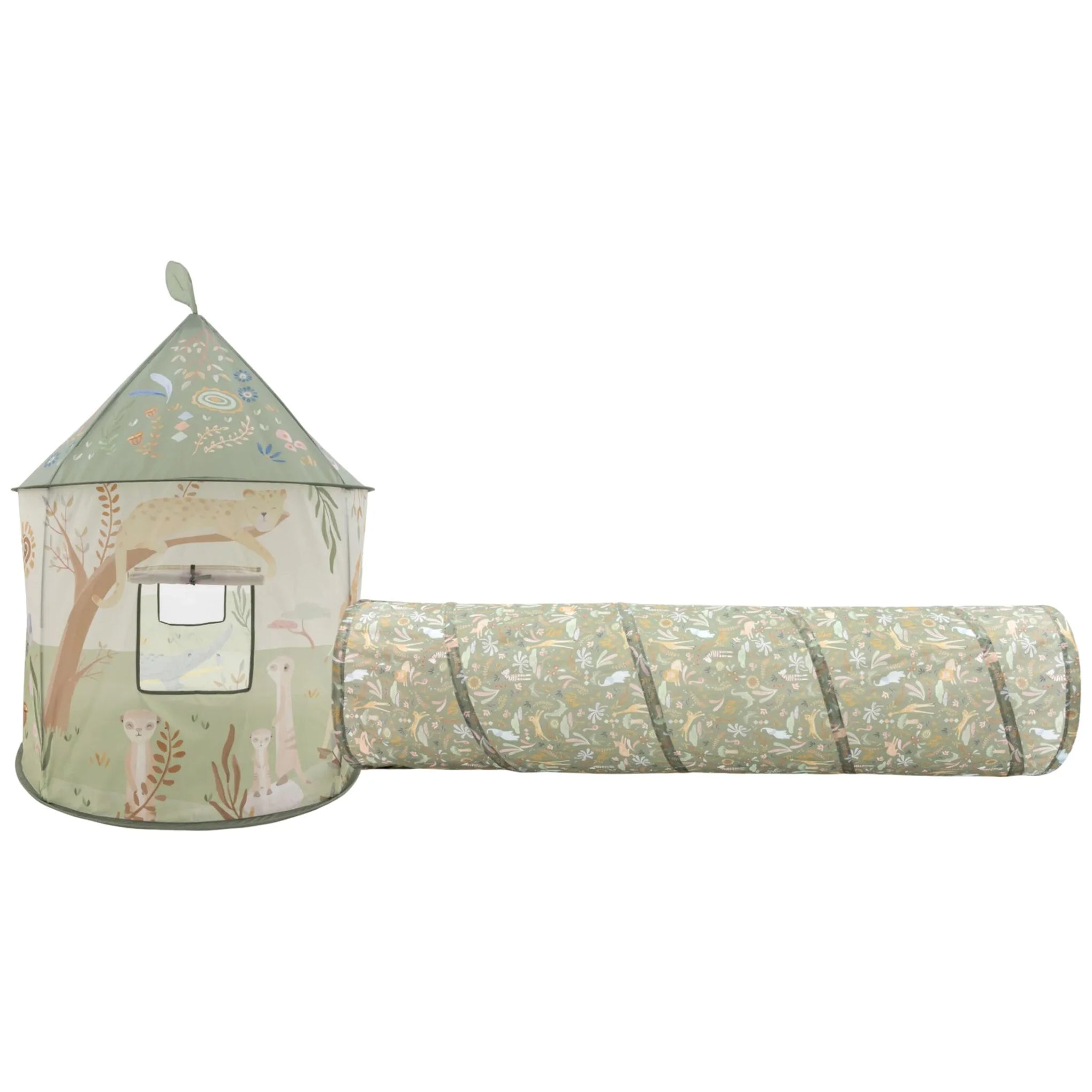 Tente enfant avec tunnel Safari Friends – cabane jeu bébé intérieur extérieur – Petit coeur salé