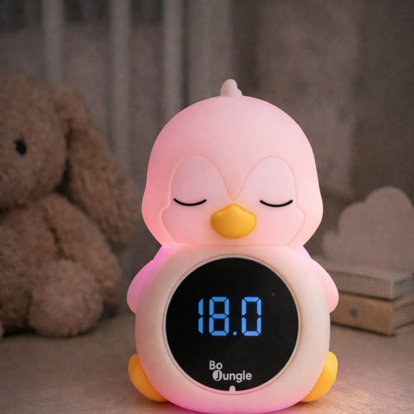 Thermomètre digital 3-en-1 Pingouin – Bain, chambre et veilleuse – Bo Jungle