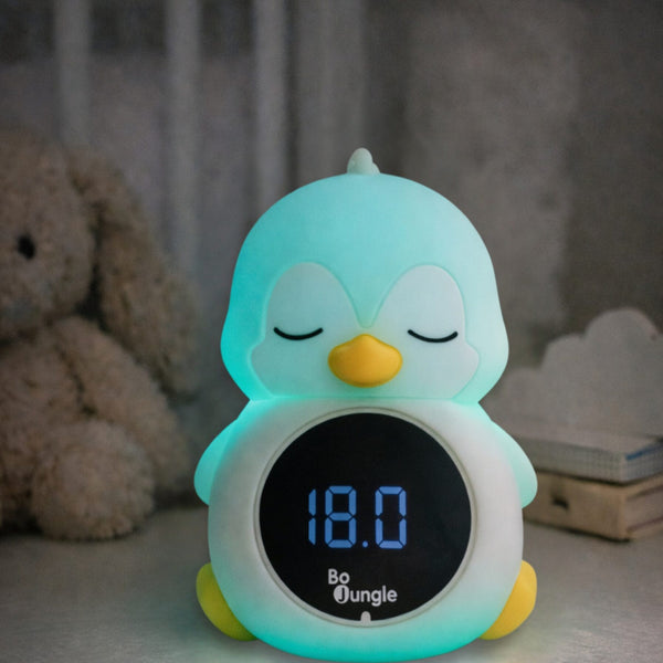 Thermomètre digital 3-en-1 Pingouin – Bain, chambre et veilleuse – Bo Jungle