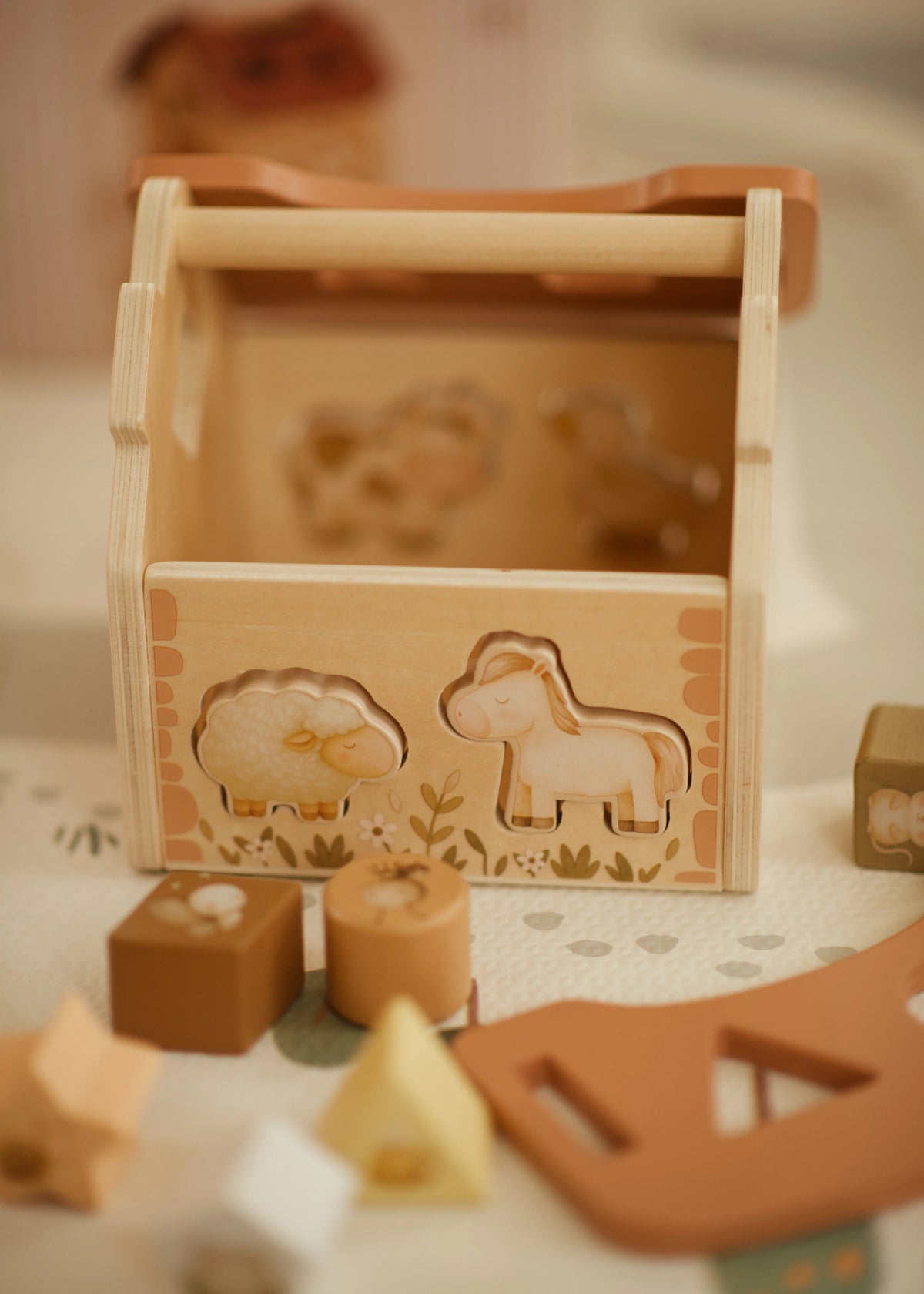 Tiny Barn – Jeu de tri de formes en bois “Ferme magique” MRS ERTHA