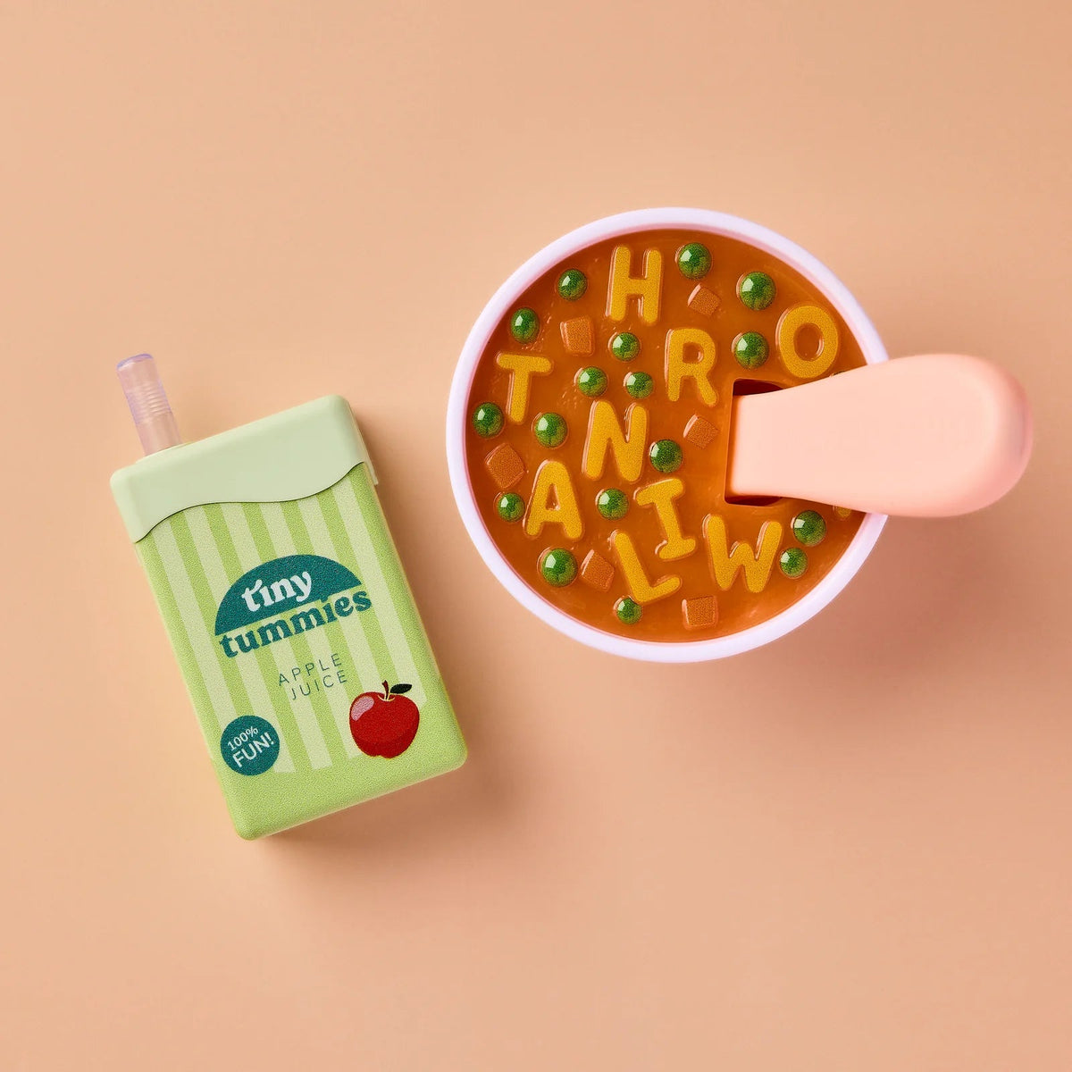 Tiny Harlow – Soupe alphabet & jus de pomme pour poupée TINY HARLOW