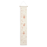 Toise murale enfant Soft Plumes Jollein en coton, 120 x 20 cm, idéale pour suivre la croissance de votre enfant tout en décorant sa chambre.