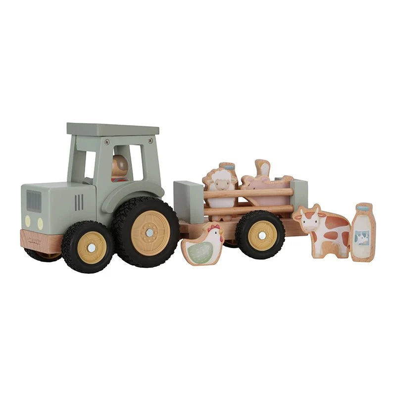 Tracteur avec remorque en bois FSC – Little Farm LITTLE DUTCH