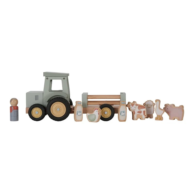 Tracteur avec remorque en bois FSC – Little Farm LITTLE DUTCH