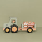 Tracteur avec remorque en bois FSC – Little Farm LITTLE DUTCH