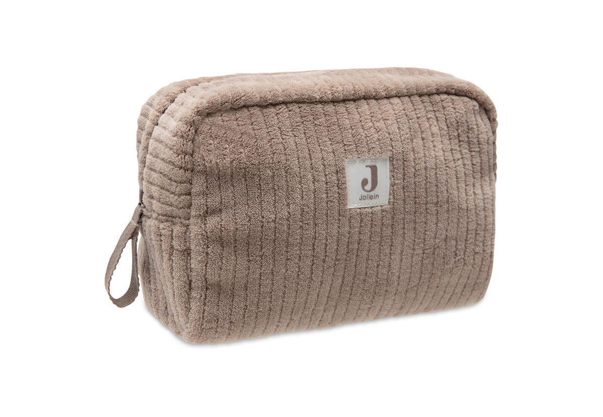 Trousse de toilette bébé côtelée Milky Coffee