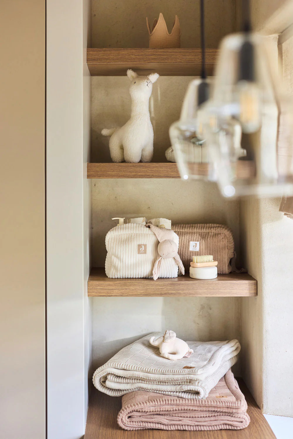 Trousse de toilette bébé côtelée Milky Coffee