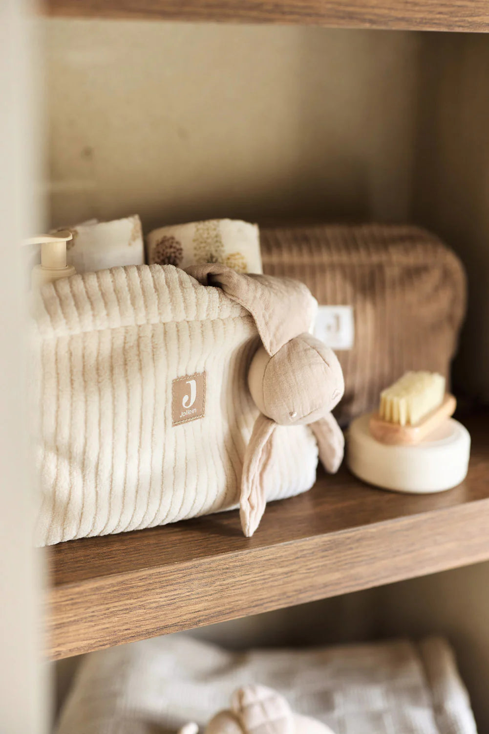 trousse bébé tissu côtelé rangement soin