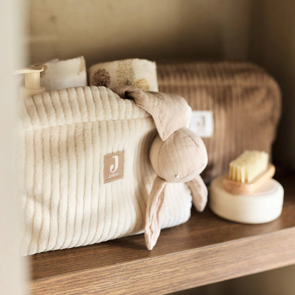 trousse bébé tissu côtelé rangement soin