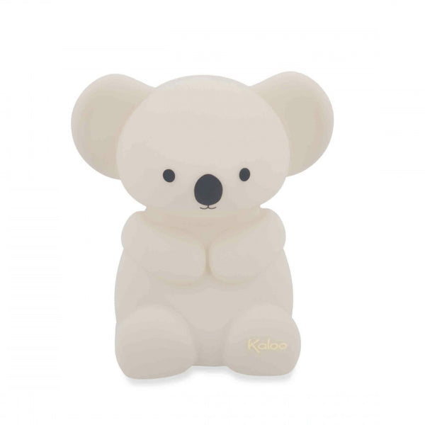 Veilleuse bébé en silicone souple dès la naissance. Lumière douce, rechargeable USB et format nomade.