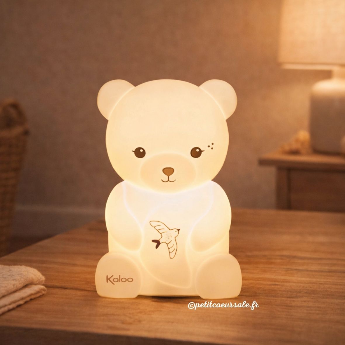 Veilleuse bébé silicone ours – rechargeable 18 cm