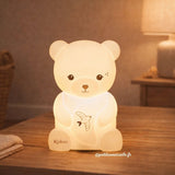 Veilleuse bébé silicone ours – rechargeable 18 cm