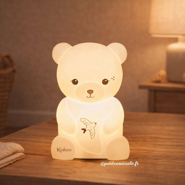 Veilleuse bébé silicone ours – rechargeable 18 cm