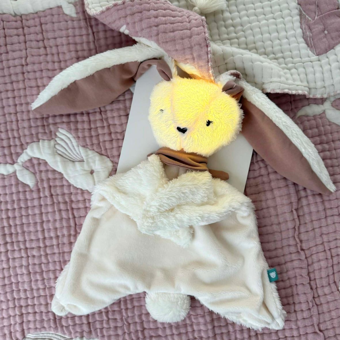 MyHummy doudou lapin plat 5en1 veilleuse MUHYMMY