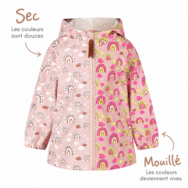 Veste de pluie magique Arc-en-Ciel – Change de couleur sous la pluie STERNTALER