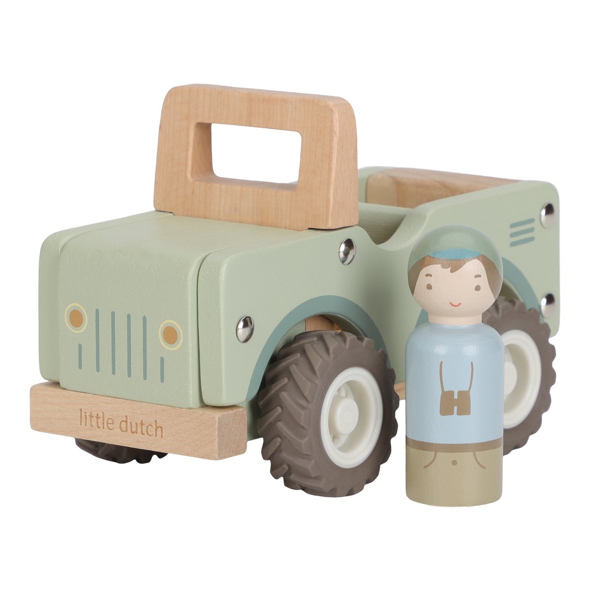 Voiture de safari avec figurine Safari Friends – jouet en bois enfant