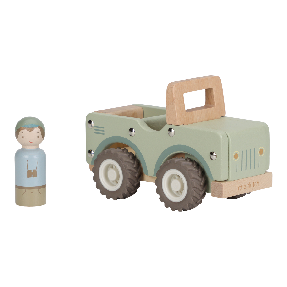 Voiture de safari avec figurine Safari Friends – jouet en bois enfant