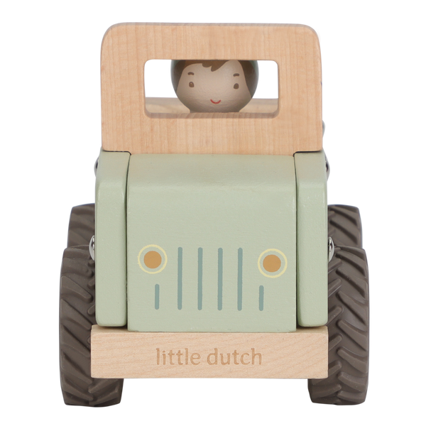 Voiture de safari avec figurine Safari Friends – jouet en bois enfant