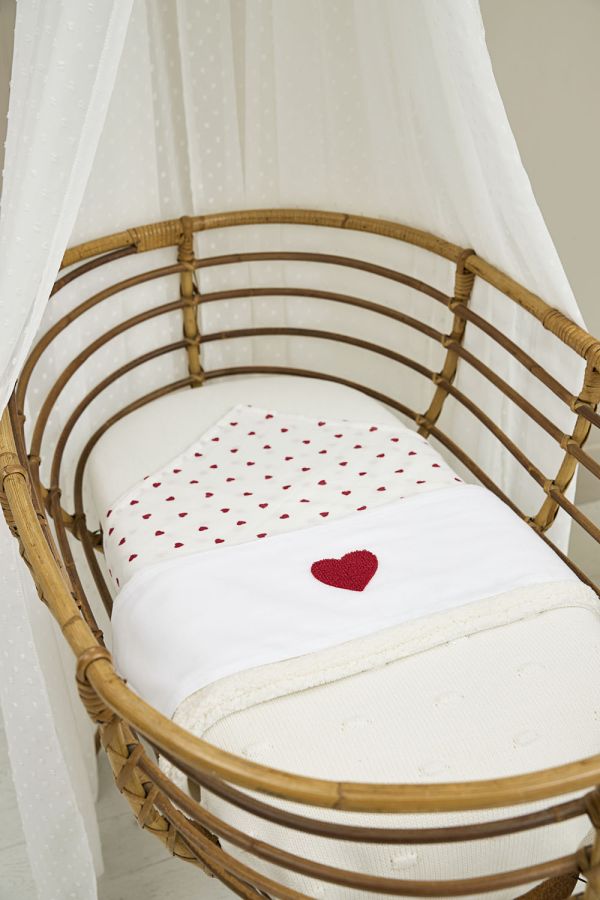 Lange coeur rouge 70x70cm
