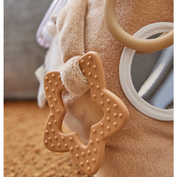 Peluche d'activités Bali en Veloudoux® et mousseline, caramel