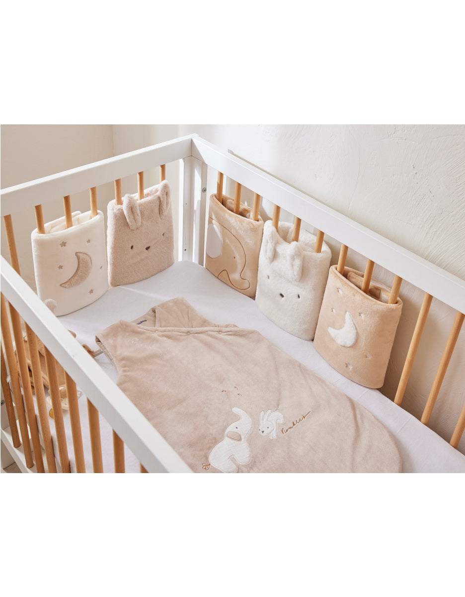 Lot de 6 protèges barreaux pour lit et parc bébé Bali, Moka & Snow