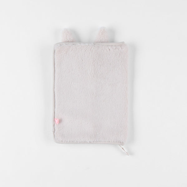 Protège carnet de santé, fausse fourrure - Moka